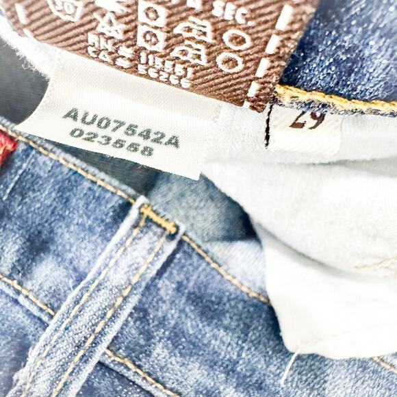 7 For All Mankind Bootcut Flare Bottom Dark Wash Denim Jeans SIze 29 - Picture 8 of 9